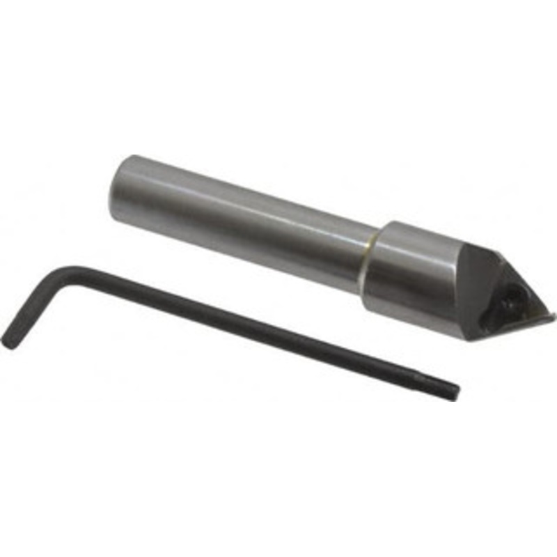 Everede Tool 0.463 Max Diam, 3/8 Shank Diam, 60 Included Angle, Indexable Countersink Uses 1 Triangle TPGH 215 Insert 01284 – 03303195