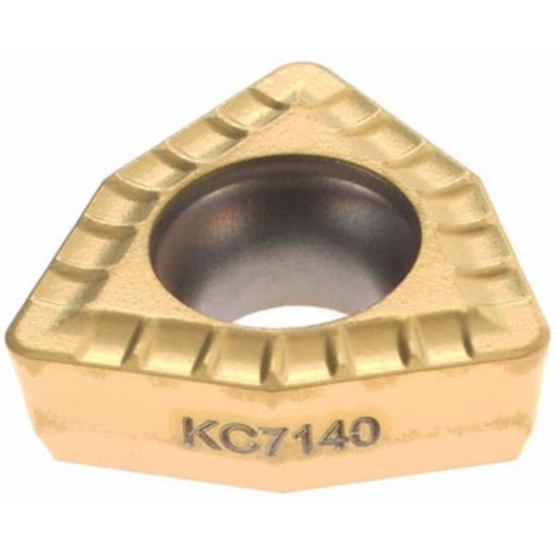 Kennametal DFT06T308MD KC7140 Carbide Indexable Drill Insert TiN/TiCN Finish, 10mm Inscribed Circle, 3.75mm Thick, 0.8mm Corner Radius, 84 Trigon 1713512 – 01259472