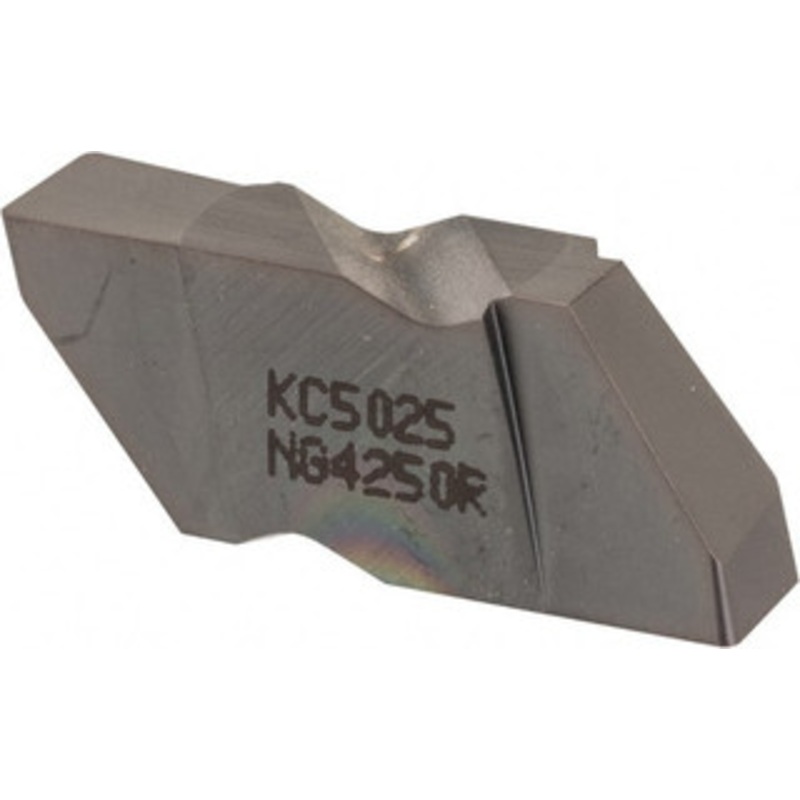 Kennametal NG4250R KC5025 Carbide Grooving Insert TiAlN Finish, RH, 6.35mm Cutting Width, 6.35mm Max Depth, Series Top Notch 1914364 – 08446353