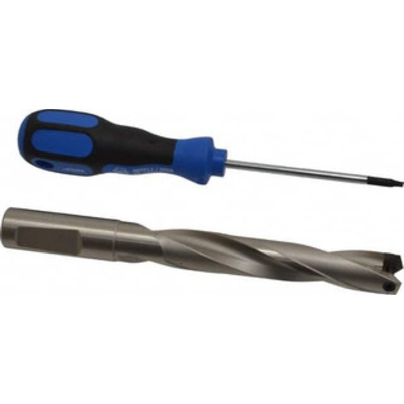Guhring 17.99mm Max Diam, 93.4mm Max Depth, 18mm Shank Diam, 170mm OAL, Replaceable-Tip Drill Uses HT 800 WP Inserts, Series 4108 9041080175000 – 51483980