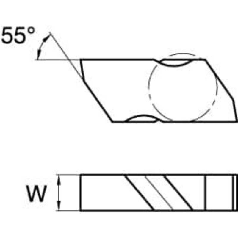 Kennametal NBD3R K313 Carbide Grooving Insert Uncoated, RH, 4.95mm Cutting Width, Series Top Notch 1113182 – 01773332