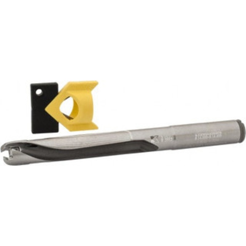 Kennametal 14 to 14.49mm, 5xD, 72.39mm Max Depth, 9/16 Shank Diam, 88.9mm Flute, 146.05mm OAL, Replaceable-Tip Drill Uses KTIP05625HP Inserts, Seat Size R, Series KenTIP 2250687 – 01243179