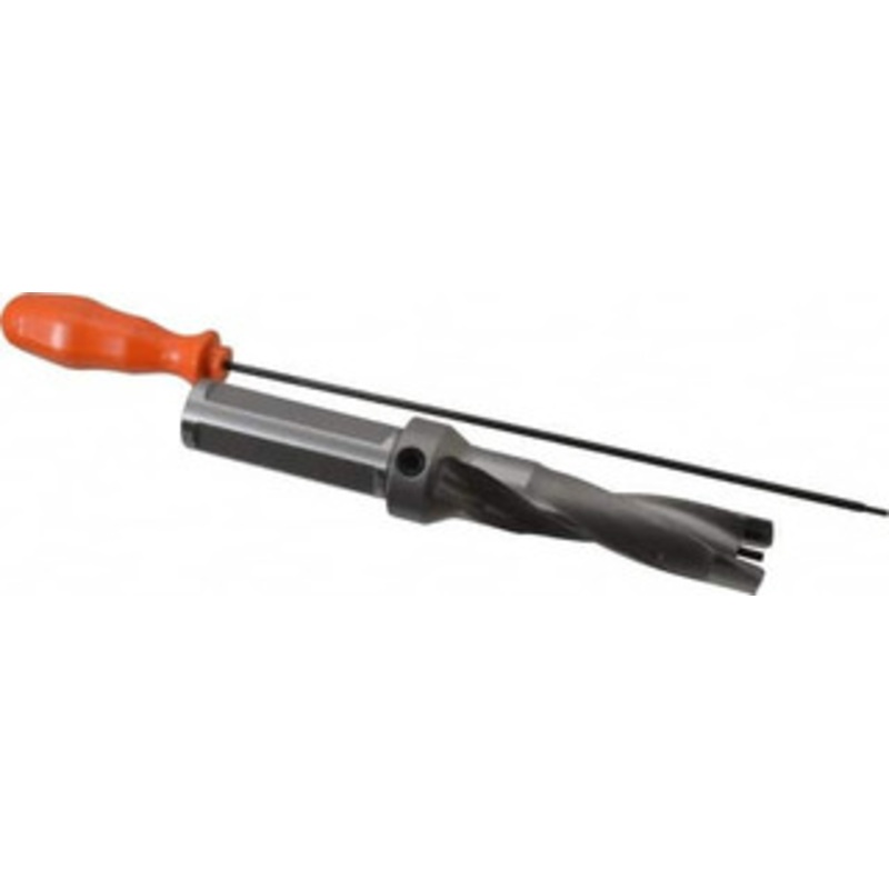 Kennametal 25.4 to 25.9mm, 3xD, 78mm Max Depth, 1 Shank Diam, 109.47mm Flute, 206.38mm OAL, Replaceable-Tip Drill Uses KSEM1000 Inserts, Seat Size 5, Series KSEM 1505122 – 02734754