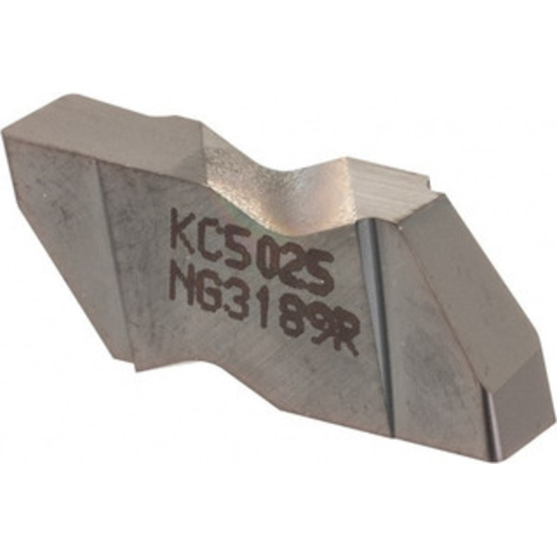 Kennametal NG3189R KC5025 Carbide Grooving Insert TiAlN Finish, RH, 4.8mm Cutting Width, 3.81mm Max Depth, Series Top Notch 2599528 – 02611564
