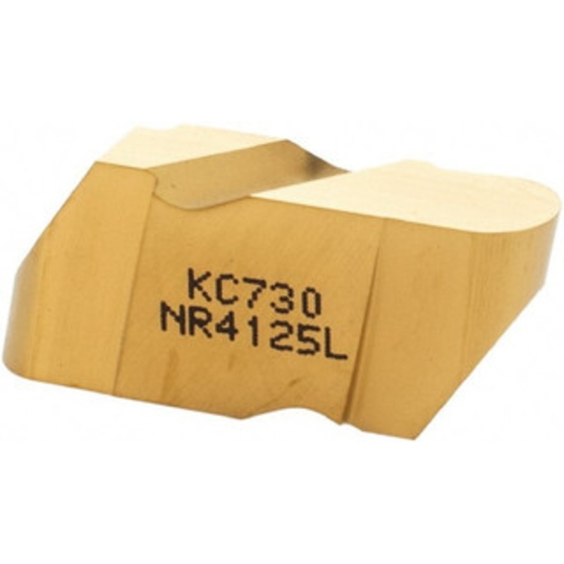 Kennametal NR4125L KC730 Carbide Grooving Insert TiN Finish, LH, 6.35mm Cutting Width, 6.35mm Max Depth, Series Top Notch 1112982 – 08444101
