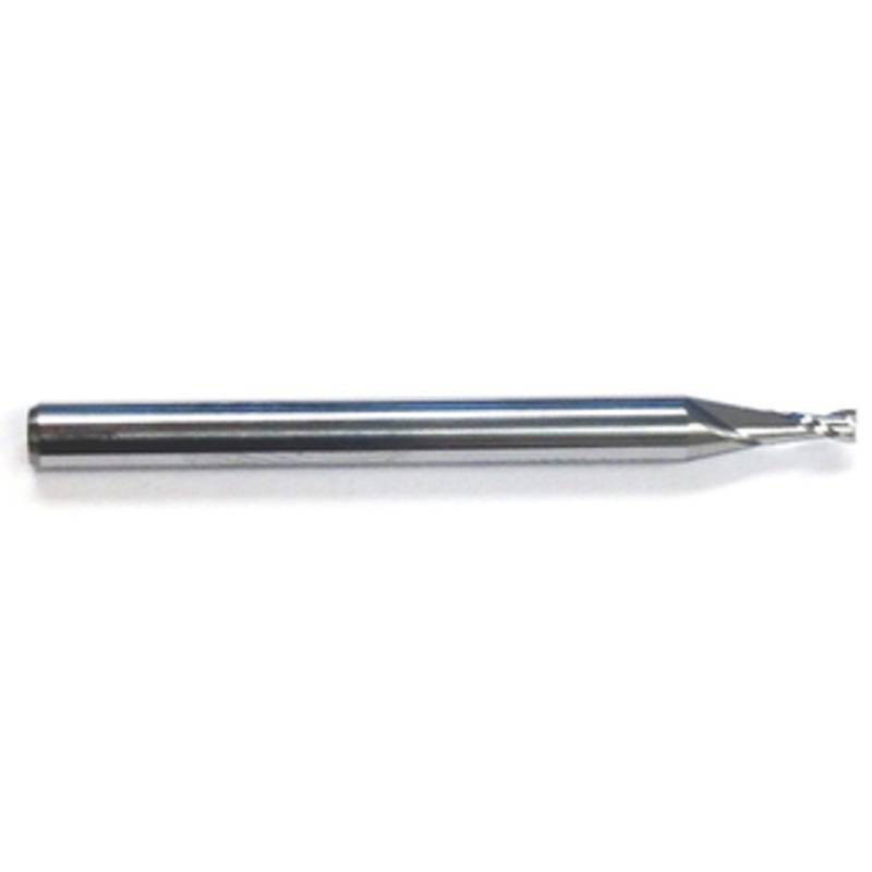 Precise 1/16 Mill Diameter x 1/8 Shank 2 Flute Carbide End Mill, Flute Length 1/4, 1-1/2 OAL – 8003-0007