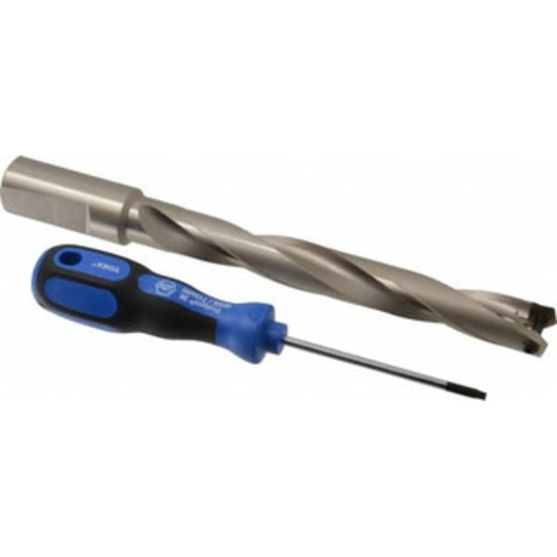 Guhring 20.5 to 20.99mm, 151mm Max Depth, 1 Shank Diam, 183mm Flute, 243mm OAL, Replaceable-Tip Drill Uses HT 800 WP Inserts, Series 4109 9041090205050 – 51484632