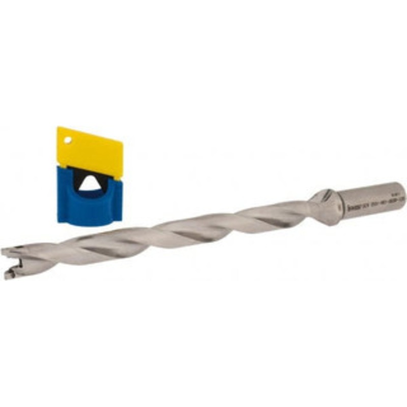 Iscar 0.551 to 0.567, 12xD, 6.61 Max Depth, 0.63 Shank Diam, 9.38 OAL, Replaceable-Tip Drill Uses FCP, ICK, ICK-2M, ICM, ICP, iCP-2M Inserts, DCN Toolholder, Series SumoCham 3202830 – 37804010