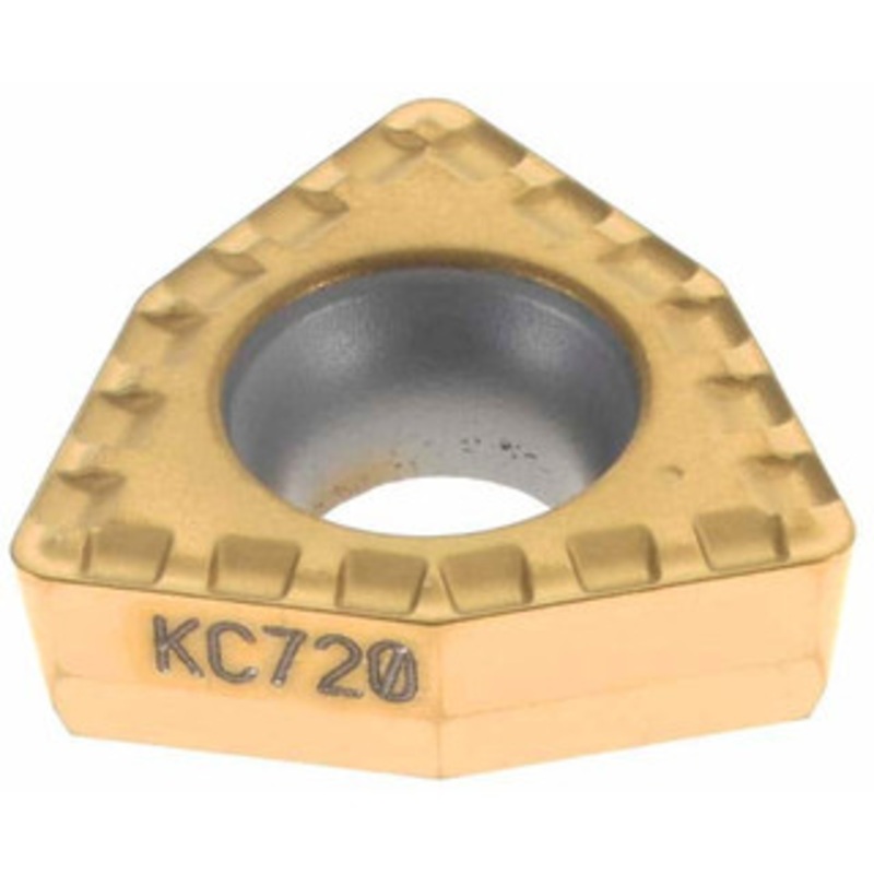 Kennametal DFT06T308LD KC720 Carbide Indexable Drill Insert TiN Finish, 10mm Inscribed Circle, 3.75mm Thick, 0.8mm Corner Radius, 84 Trigon 1157965 – 01120302