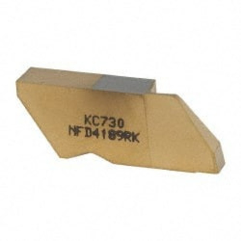 Kennametal NFD4189RK KC730 Carbide Grooving Insert TiN Finish, RH, 4.8mm Cutting Width, 9.53mm Max Depth, Series Top Notch 1112900 – 01346345