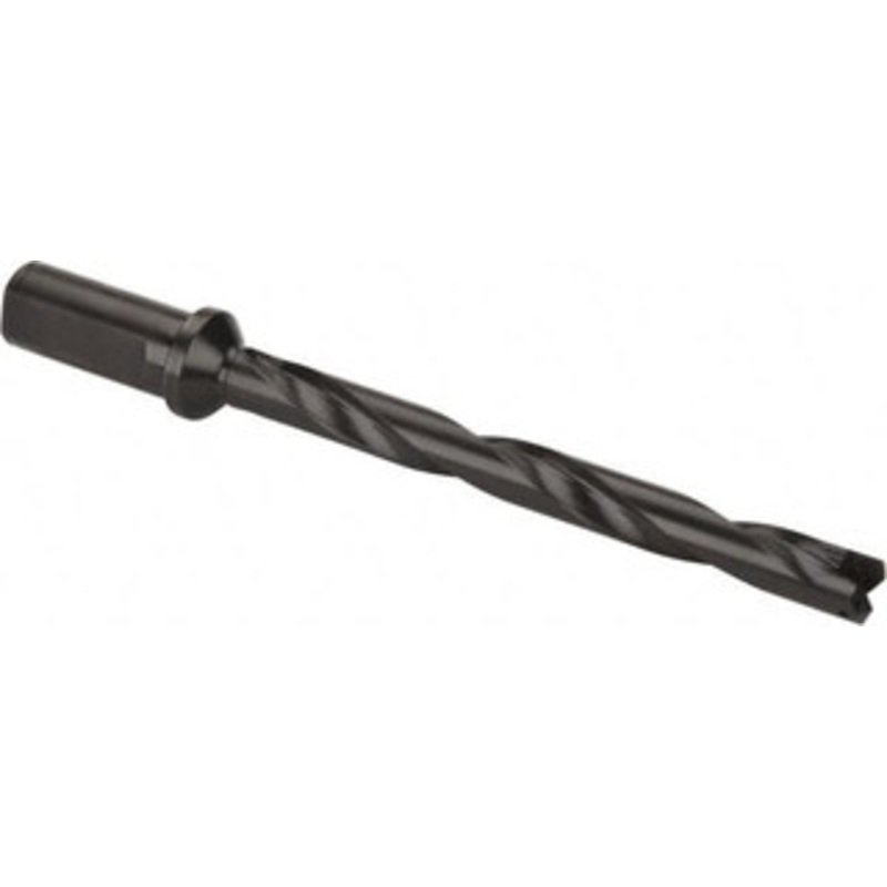 Allied Machine 45/64 to 15/16 Diam 6-5/8 Max Depth Helical Flute Spade Drill 1 Diam Straight Shank with Flange, 8-15/64 Body Length, 8-3/32 Flute Length, 10-3/8 OAL, Through Coolant, Series 1 24010H-100F – 79730776