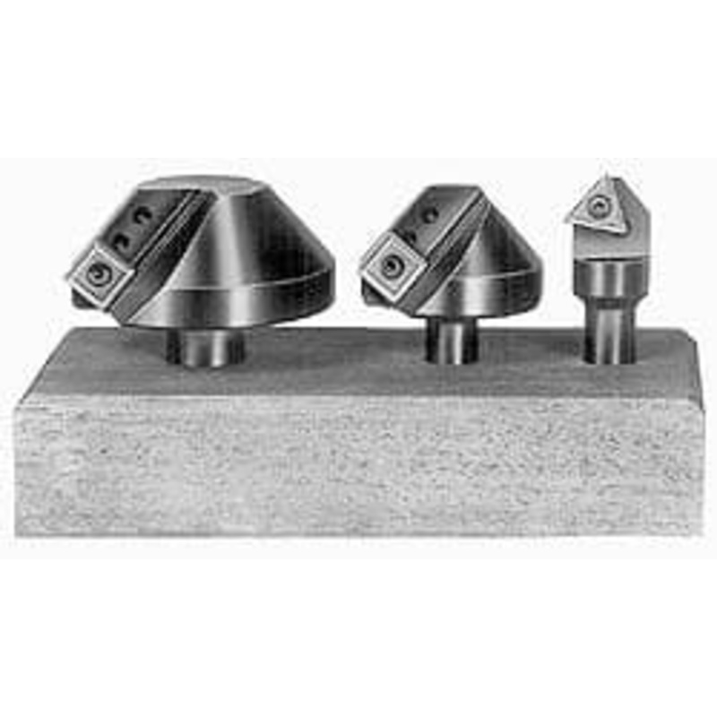 APT 3 Countersinks, 90 Included Angle, 1/4 to 3/4 Cut Diam Smallest Tool, 1-1/4 to 2-1/2 Cut Diam Largest Tool, Indexable Countersink Set Uses 3 Square & Triangle SPGH & TPGH Inserts, 1/2 Shank Diam CCS90 – 72459969