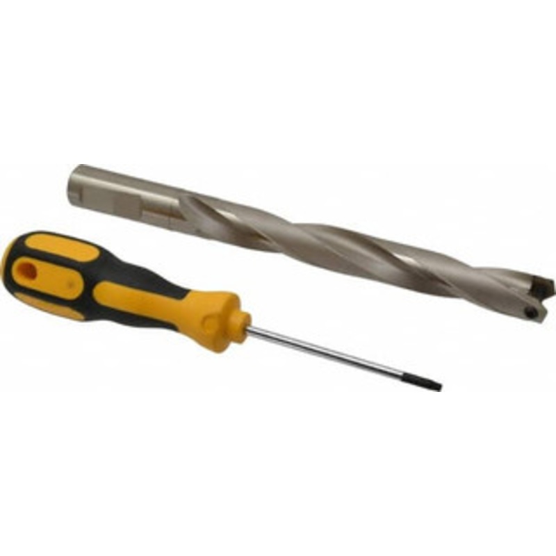 Guhring 19 to 19.49mm, 140.1mm Max Depth, 3/4 Shank Diam, 169mm Flute, 221mm OAL, Replaceable-Tip Drill Uses HT 800 WP Inserts, Series 4109 9041090190050 – 51484699