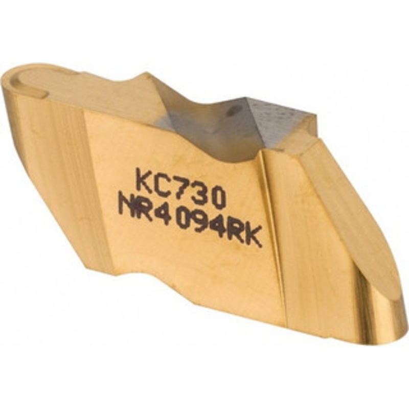 Kennametal NR4094RK KC730 Carbide Grooving Insert TiN Finish, RH, 4.78mm Cutting Width, 6.35mm Max Depth, Series Top Notch 1114225 – 01908888