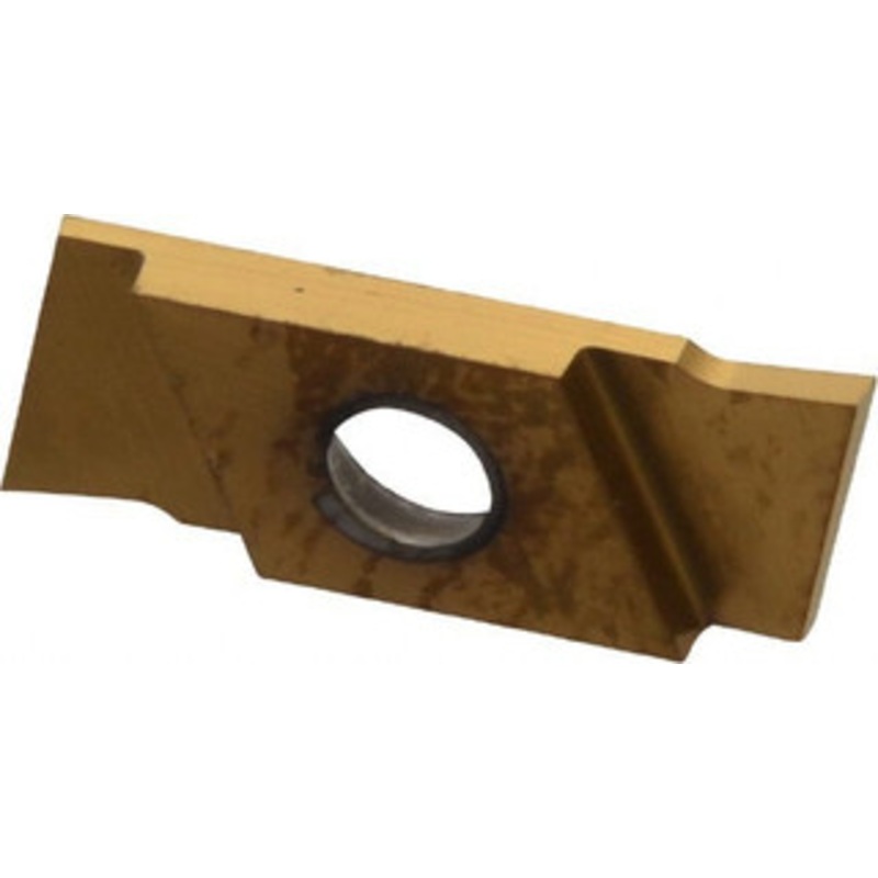Nikcole GIE-7-GP-1.0 R-L GOLD Carbide Cutoff Insert TiN Finish, 7 LH Lead Angle, RH Insert, 1mm Cutting Width, Series Nikcole GIE7GP1.ORLGOLD – 78675253