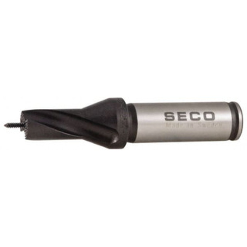 Seco Tools 18 to 18.99mm, 1.5xD, 1.18 Max Depth, 3/4 Shank Diam, 0.689 Flute, 4.646 OAL, Replaceable-Tip Drill Uses SD100 Inserts, SD101 Toolholder, Series SD101 02445824 – 86107760