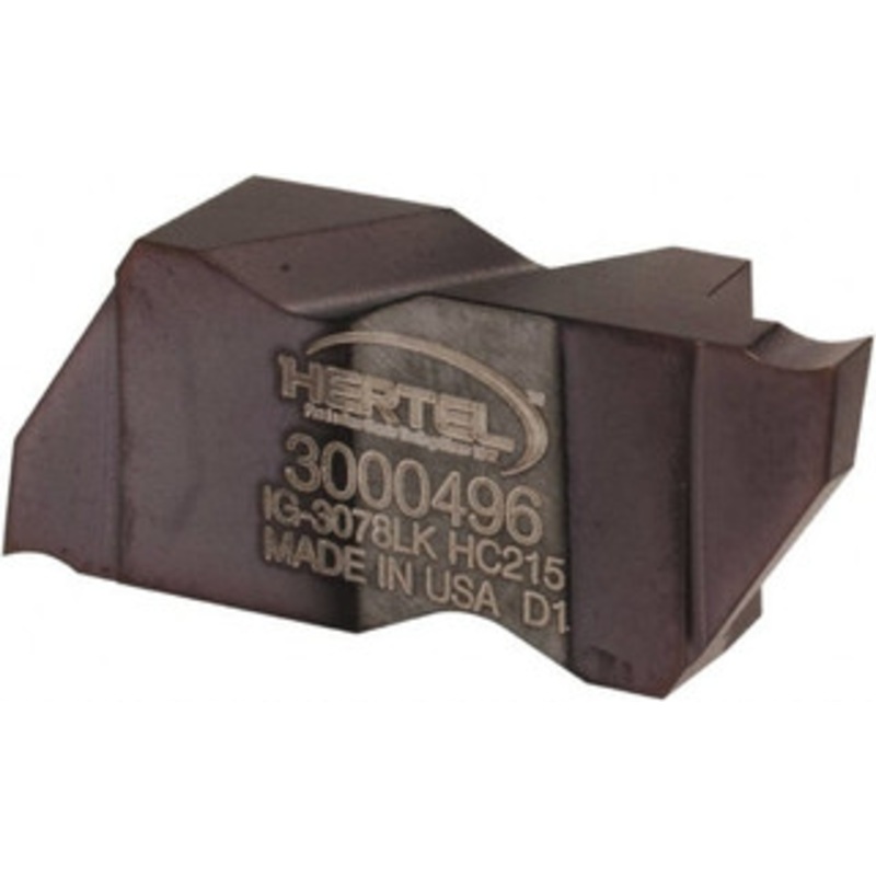 Hertel IG3078LK HC215 Carbide Grooving Insert TiAlN Finish, LH, 1.98mm Cutting Width, 3.05mm Max Depth, Series HertelNotch 3000496 – 32775520