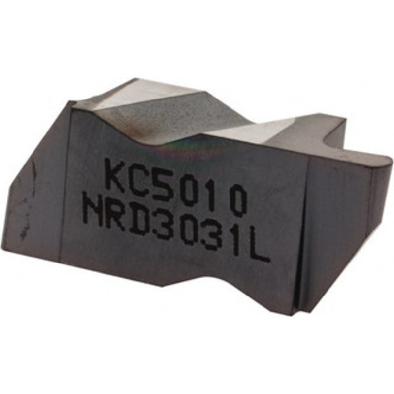 Kennametal NRD3031L KC5010 Carbide Grooving Insert TiAlN Finish, LH, 1.58mm Cutting Width, 3.18mm Max Depth, Series Top Notch 1818858 – 00499293