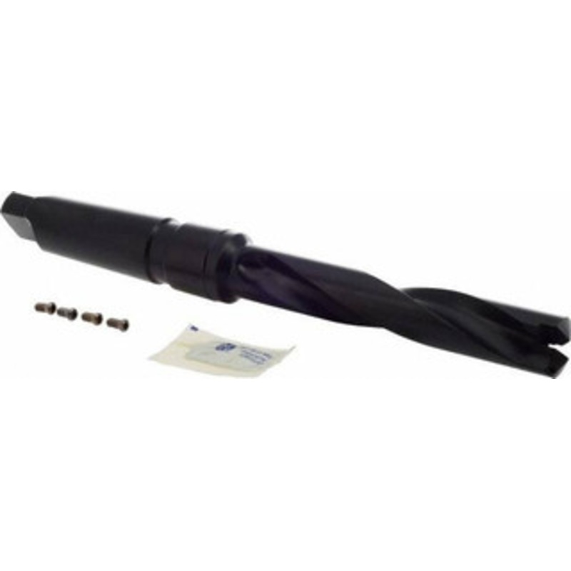 Allied Machine 15/16 to 15/16 Diam 4-3/4 Max Depth Helical Flute Spade Drill 4MT Taper Shank, 6-21/64 Body Length, 5-7/8 Flute Length, 10-3/4 OAL, Through Coolant, Series 1.5 24015H-004IS060 – 65145385