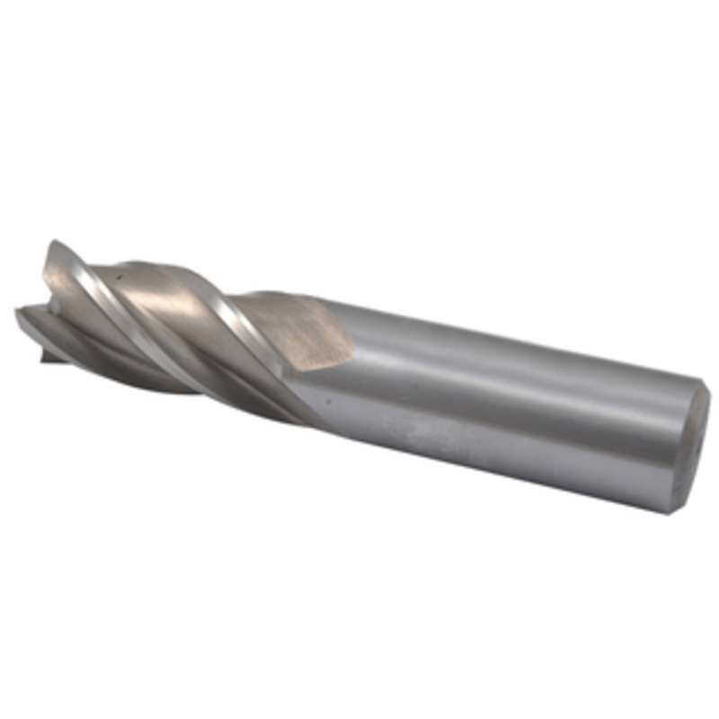 Precise 3/4 Mill x 3/4 Shank H.S.S. 4 Flute Single-End Center Cut End Mill, 3-7/8 OAL – 5802-0753