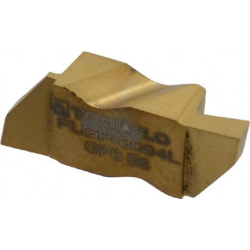 Tool-Flo FLGP-3094L GP3 Carbide Grooving Insert TiN Finish, LH, 2.39mm Cutting Width, 4.57mm Max Depth, Series Flo-Lock 573494LJ5R – 75565192