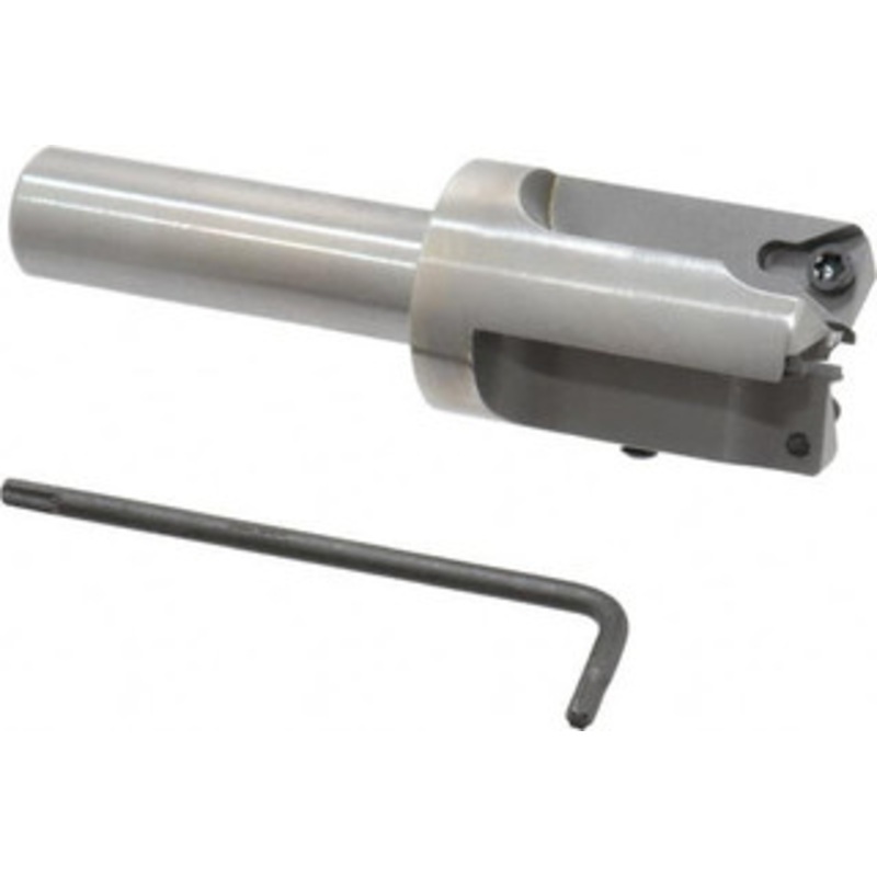 Everede Tool 1 Diam, 1/2 Shank Diam, 3 Insert Indexable Counterbore Uses TPGH 215 Inserts, 3.2 OAL, Straight Shank 01235 – 36879153