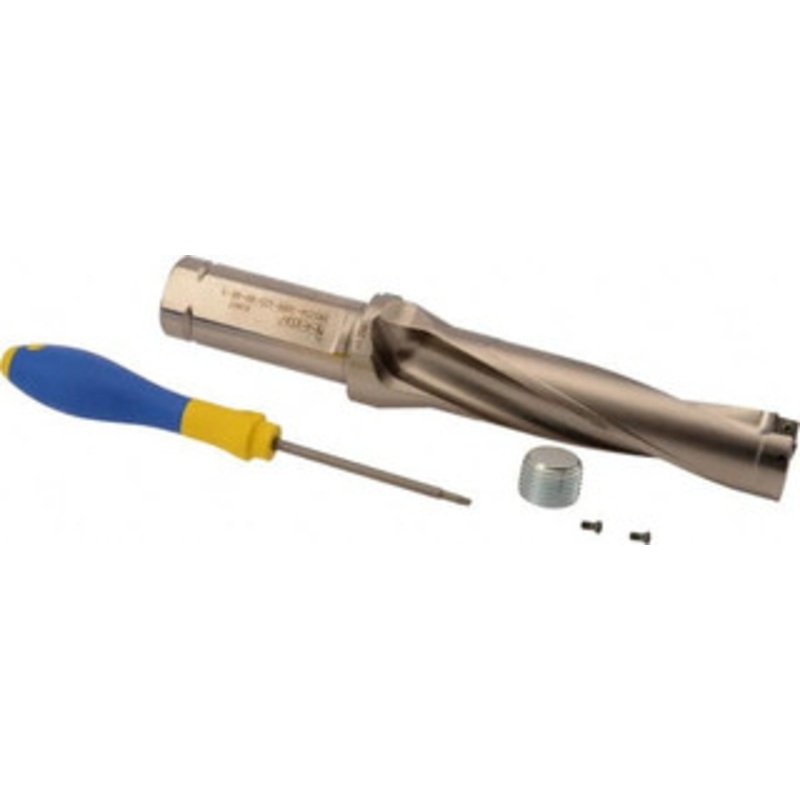 Iscar 5 Max Drill Depth, 4xD, 1-1/4 Diam, Indexable Insert Drill Drill Style DR, 1-1/4 Shank Diam, Whistle Notch Shank 3201499 – 02465987