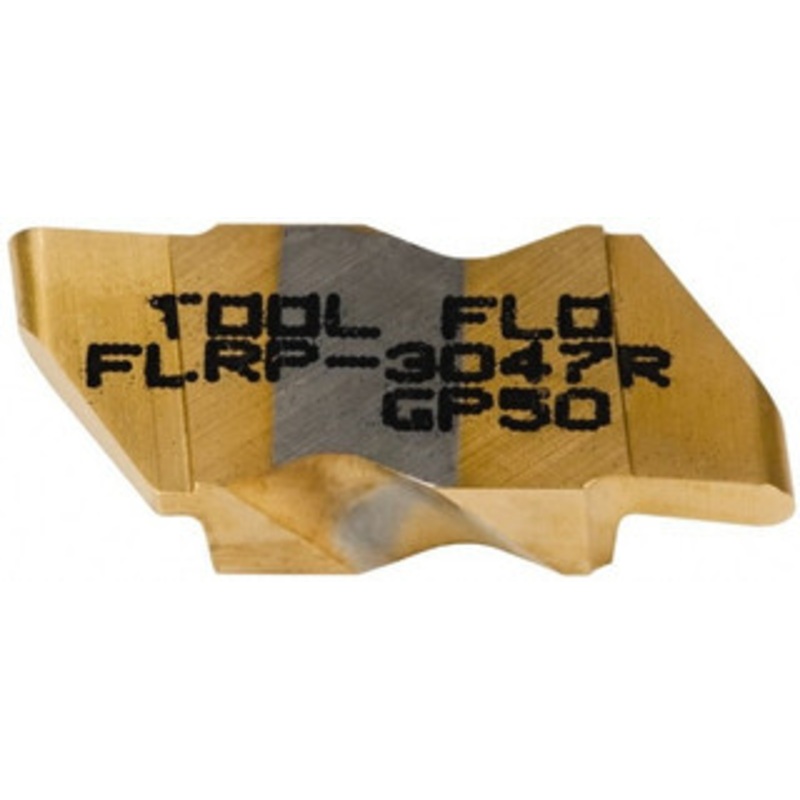 Tool-Flo FLRP-3047R GP50 Carbide Grooving Insert TiN Finish, RH, 2.39mm Cutting Width, 4.57mm Max Depth, Series Flo-Lock 593847RN4C – 75566034