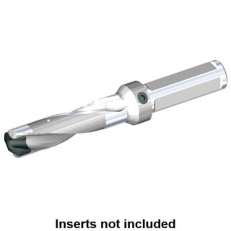 Kennametal 14.3 to 14.5mm, 3xD, 42.93mm Max Depth, 3/4 Shank Diam, 55.52mm Flute, 128.58mm OAL, Replaceable-Tip Drill Uses KSEM0563 Inserts, Seat Size B, Series KSEM 1785250 – 02735272