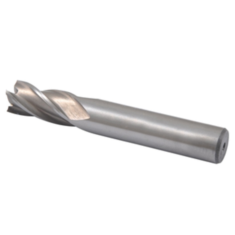 Precise 3/8 Mill x 3/8 Shank H.S.S. 4 Flute Single-End Center Cut End Mill, 2-1/2 OAL – 5802-0375
