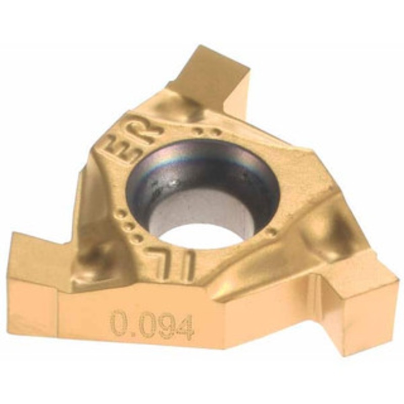 Hertel 16ER/IL 0.094 HG220TR Carbide Grooving Insert TiC/TiN Finish, RH, 0.094 Cutting Width, 0.089 Max Depth H82331604 – 53439493