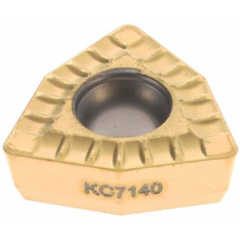 Kennametal DFT070408MD KC7140 Carbide Indexable Drill Insert TiN/TiCN Finish, 12mm Inscribed Circle, 4.75mm Thick, 0.8mm Corner Radius, 84 Trigon 1713440 – 01259464