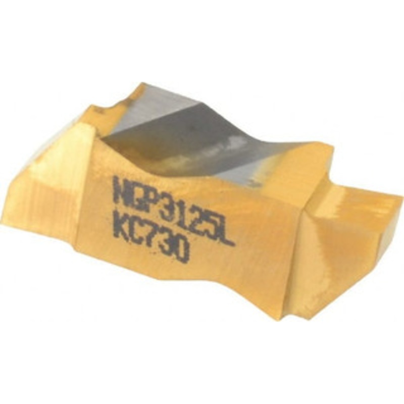 Kennametal NGP3125L KC730 Carbide Grooving Insert TiN Finish, LH, 3.18mm Cutting Width, 3.81mm Max Depth, Series Top Notch 1114356 – 01977479