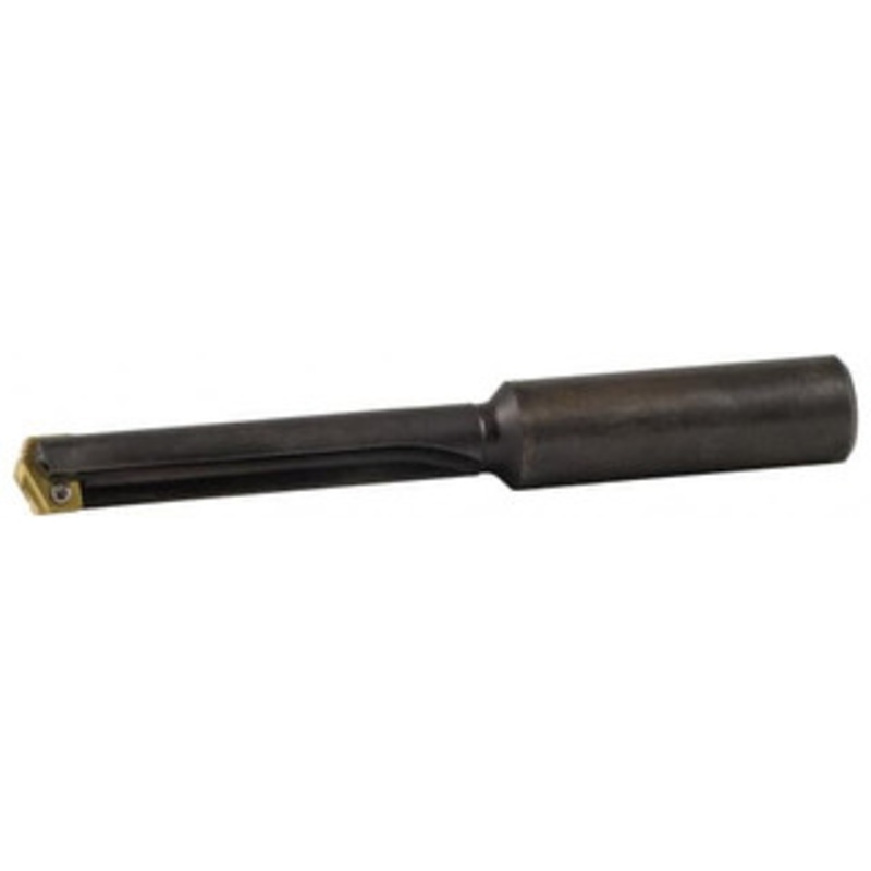 Allied Machine 1-3/16 to 1-3/8 Diam 7-3/8 Max Depth Straight Flute Spade Drill 1-1/4 Diam Straight Shank, 8-41/64 Body Length, 8-1/2 Flute Length, 12 OAL, Through Coolant, Series 2.5 24025S-125L – 08074932