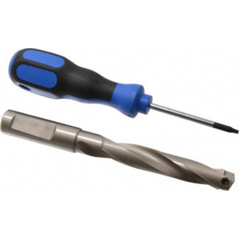 Guhring 14.99mm Max Diam, 77.8mm Max Depth, 16mm Shank Diam, 150mm OAL, Replaceable-Tip Drill Uses HT 800 WP Inserts, Series 4108 9041080145000 – 51484137