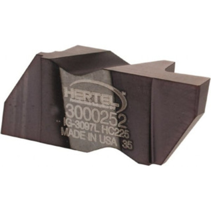 Hertel IG3097L HC225 Carbide Grooving Insert TiAlN Finish, LH, 2.46mm Cutting Width, 4.57mm Max Depth, Series HertelNotch 3000252 – 32774622