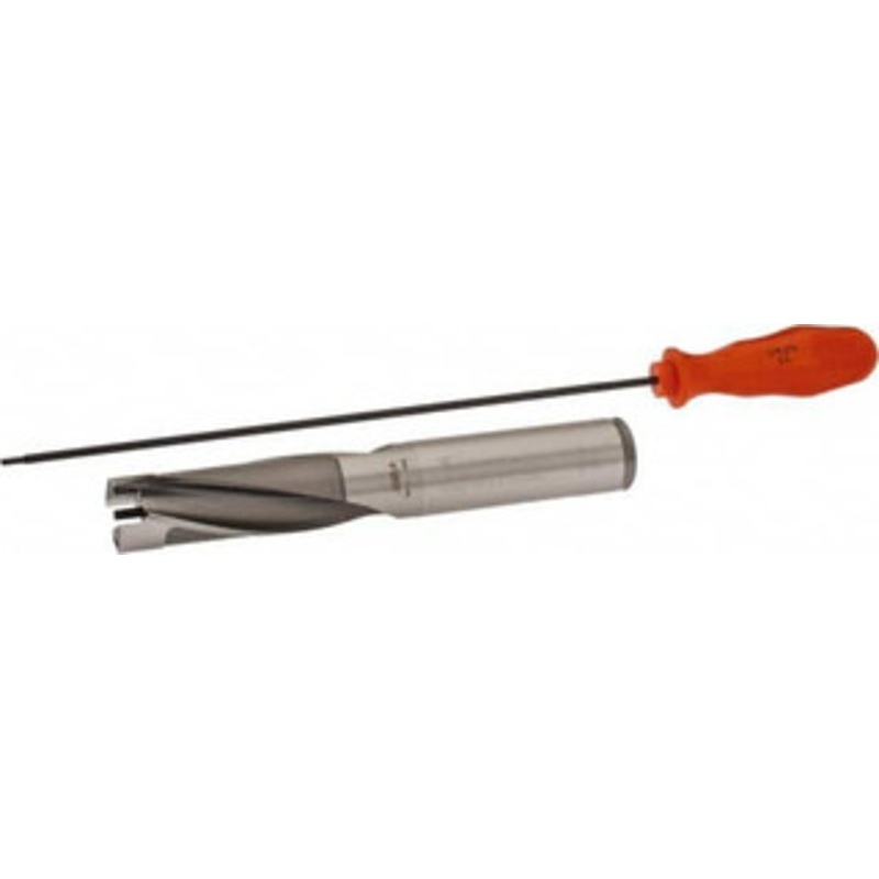 Kennametal 25.4 to 25.9mm, 3xD, 76.2mm Max Depth, 1 Shank Diam, 3.97 Flute, 7.13 OAL, Replaceable-Tip Drill Uses KSEM1000 Inserts, Seat Size 5, Series KSEM 2238555 – 01293729