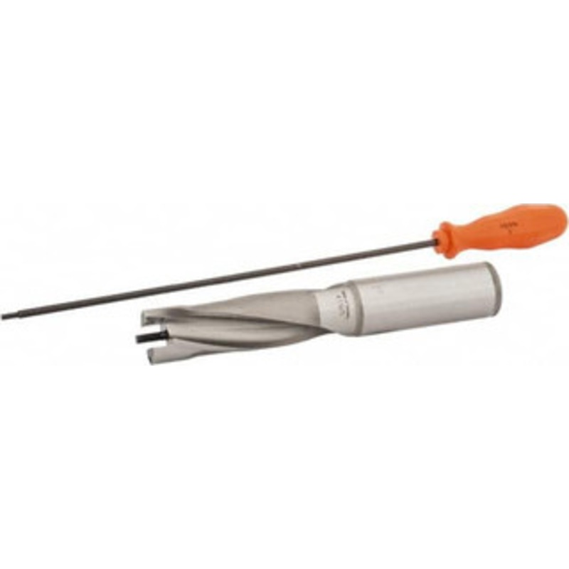 Kennametal 30.16 to 30.66mm, 3xD, 90.49mm Max Depth, 1-1/4 Shank Diam, 4.72 Flute, 8.13 OAL, Replaceable-Tip Drill Uses KSEM1188 Inserts, Seat Size 8, Series KSEM 2238566 – 01294222