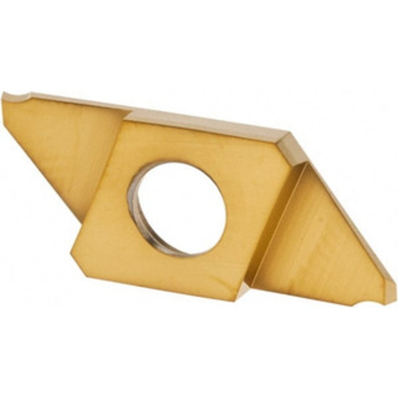 NTK CTP10FLKZ M3 W/CHPBRKR Carbide Cutoff Insert TiN Finish, 16 LH Lead Angle, LH Insert, 1mm Cutting Width, 0.05mm Corner Radius 5131420 – 73066698