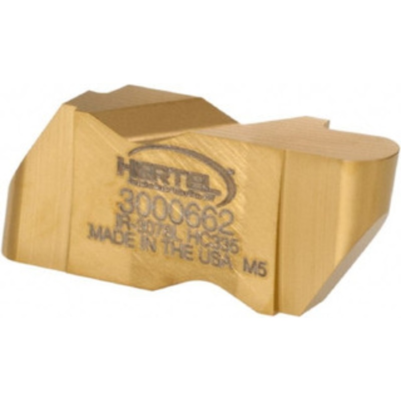 Hertel IR3078L HC335 Carbide Grooving Insert TiN Finish, LH, 3.96mm Cutting Width, 4.57mm Max Depth, Series HertelNotch 3000662 – 53852075