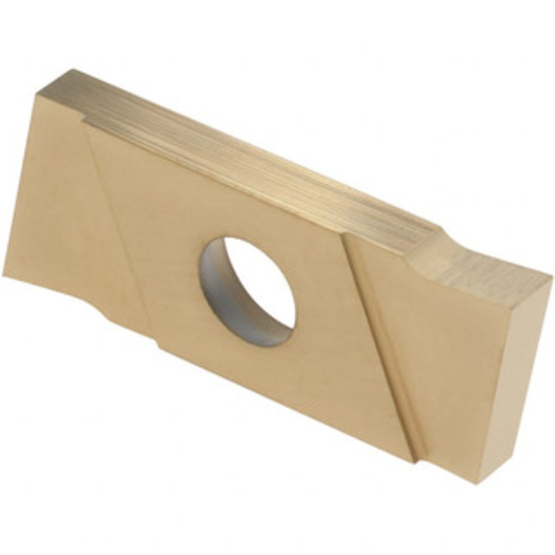 Nikcole GIE 7 GP 2.0 R N GOLD Carbide Cutoff Insert TiN Finish, 0 Neutral Lead Angle, RH Insert, 2mm Cutting Width, Series Nikcole GIE7GP2.0RNGOLD – 78676251