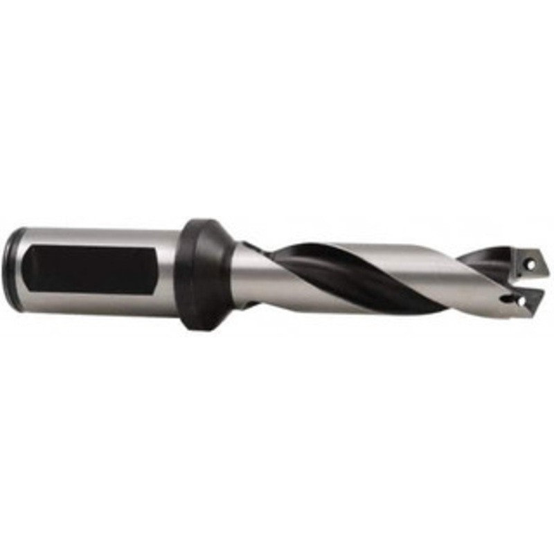 Allied Machine 11.5mm to 12.5mm Diam 60.3mm Max Depth Helical Flute Spade Drill 20mm Diam Straight Shank with Flange, 92.1mm Body Length, 89.7mm Flute Length, 131.6mm OAL, Through Coolant, Series Z 240Z0H-20FM – 79731220