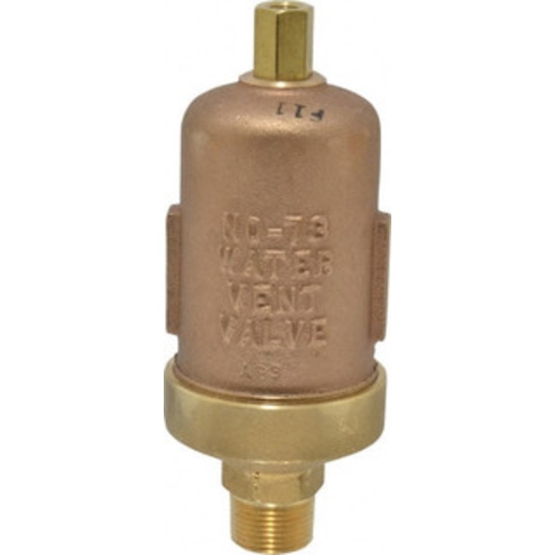 Hoffman Specialty 1/8 Inlet, 3/4 Outlet, 150 Max psi, Cast Brass Water Vent 450 Max Hydrostatic psi, 250F Max 401485 – 07499635