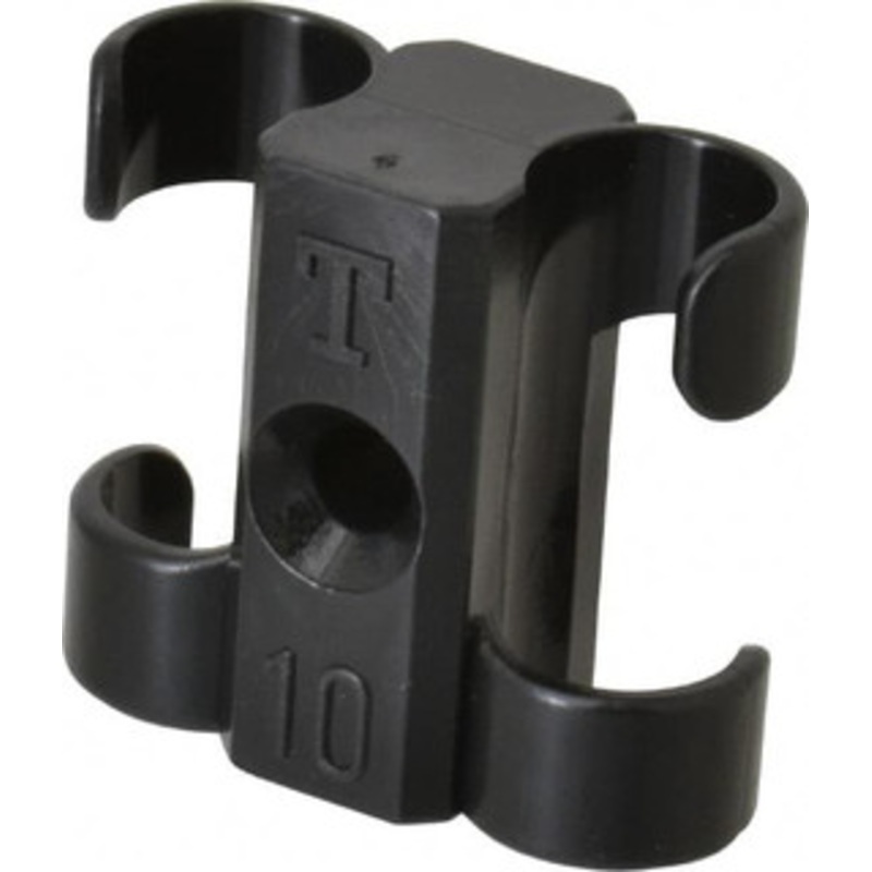 Midwest Control 3/8 to 1/2 Hose OD, Multitube Holder Black, 2 Slots, 1.1 OAL, 0.16 Mounting Hole, For Use With Tubes, Wires, Hose & Pipe T-10P10 – 65253544