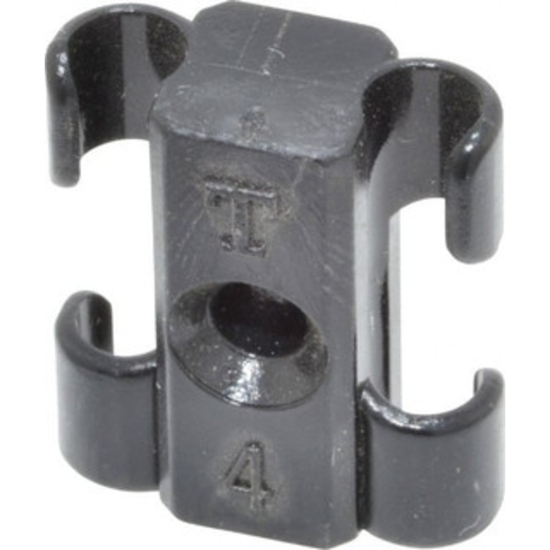 Midwest Control 5/32 to 1/4 Hose OD, Multitube Holder Black, 2 Slots, 0.7 OAL, 0.12 Mounting Hole, For Use With Tubes, Wires, Hose & Pipe T-4P10 – 65253593