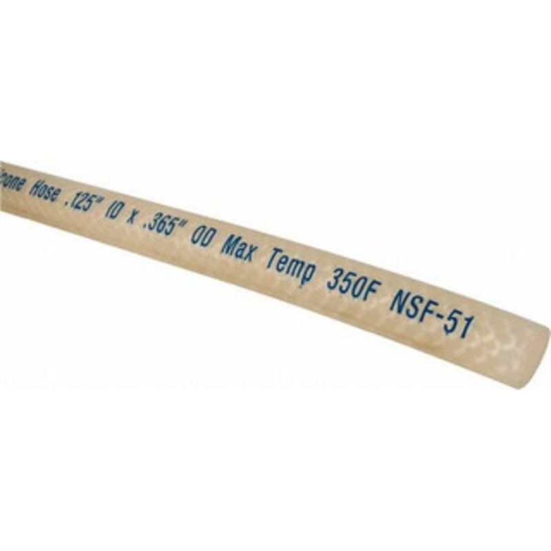 NewAge Industries 1/8 ID x 0.365 OD, Cut to Length (100 ft. Standard Length) Silicone Tube Natural, 233 Max psi, 60 Shore A Hardness 2900072-100 – 48461305