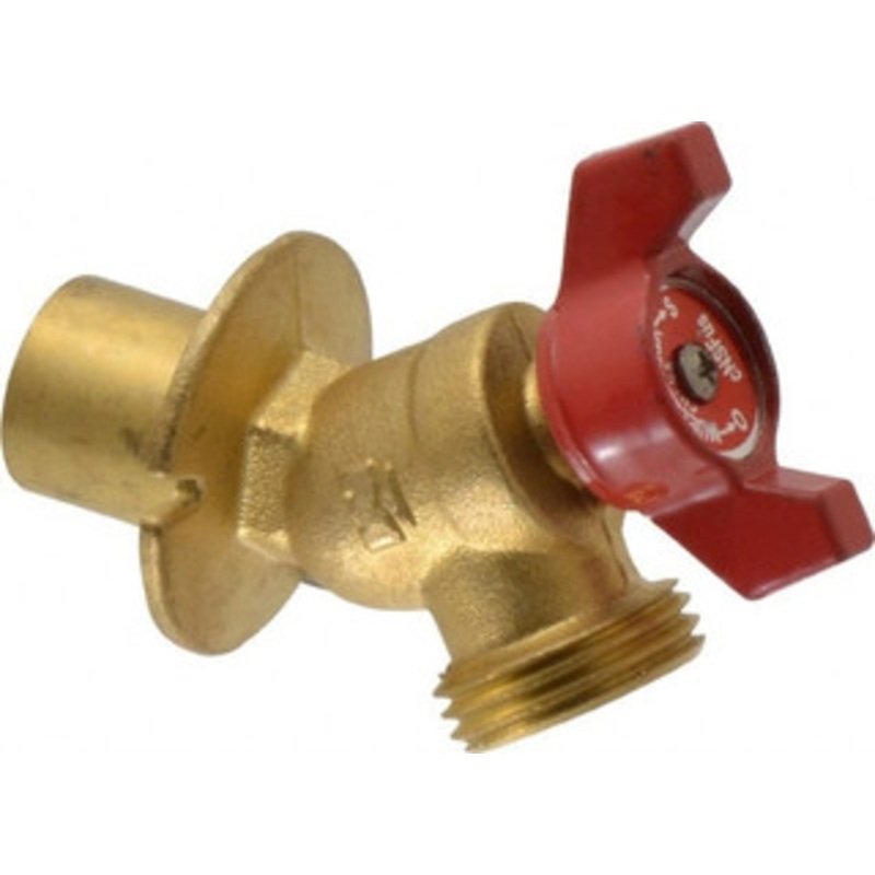 B&K Mueller 1/2 Pipe, Brass Sillcock Quarter Turn Handle, Soldered x GHT End Connections, 125 psi WOG Rating 108-553HN – 65177503