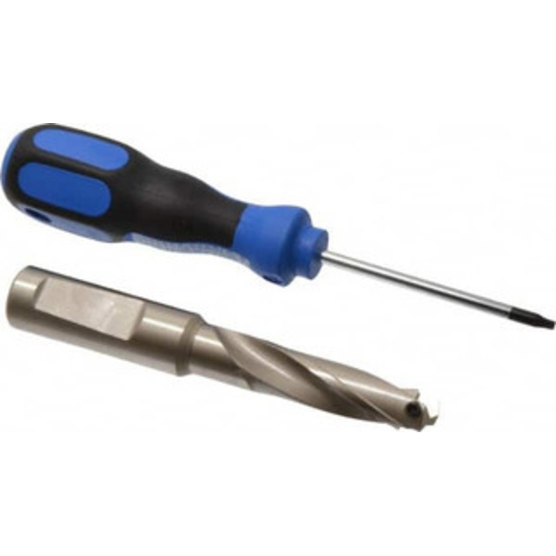 Guhring 0.512 to 0.531, 42.9mm Max Depth, 5/8 Shank Diam, 63mm Flute, Replaceable-Tip Drill Uses HT 800 WP Inserts, Series 4107 9041070130050 – 82456070