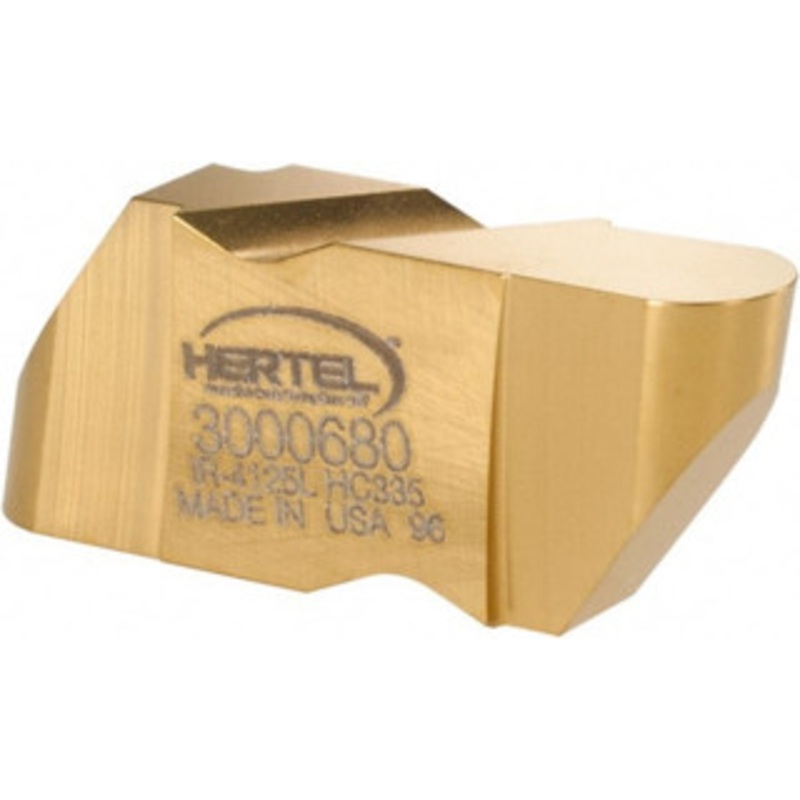 Hertel IR4125L HC335 Carbide Grooving Insert TiN Finish, LH, 6.35mm Cutting Width, 6.35mm Max Depth, Series HertelNotch 3000680 – 53851747