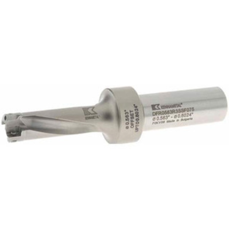 Kennametal 42.9mm Max Drill Depth, 3xD, 14.3mm Diam, Indexable Insert Drill Drill Style DFR, Takes 2 Inserts, 3/4 Shank Diam, Flange Shank 1715091 – 01264795
